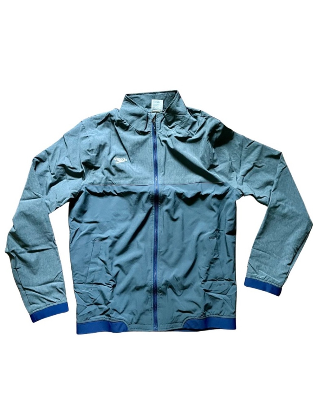 NWT Speedo Male Tech Warmup Jacket Lightweight Athletic Sporty Athleisure